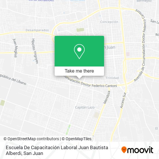 Escuela De Capacitación Laboral Juan Bautista Alberdi map