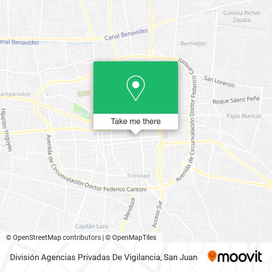 División Agencias Privadas De Vigilancia map