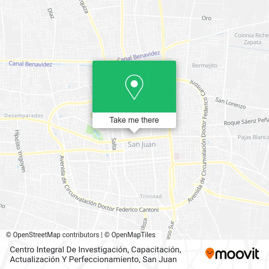 Centro Integral De Investigación, Capacitación, Actualización Y Perfeccionamiento map