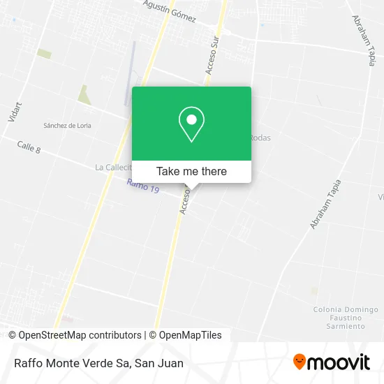 Raffo Monte Verde Sa map