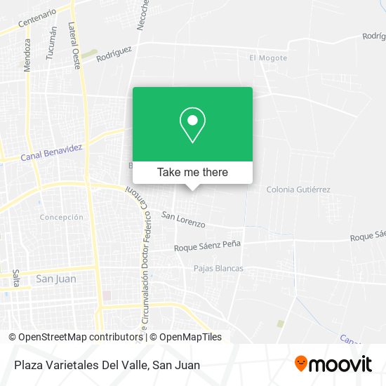 Plaza Varietales Del Valle map