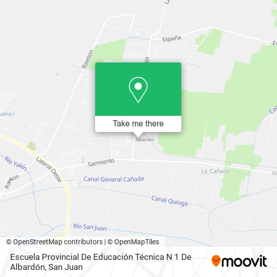 Escuela Provincial De Educación Técnica N 1 De Albardón map