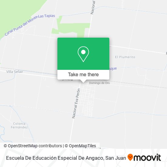 Mapa de Escuela De Educación Especial De Angaco