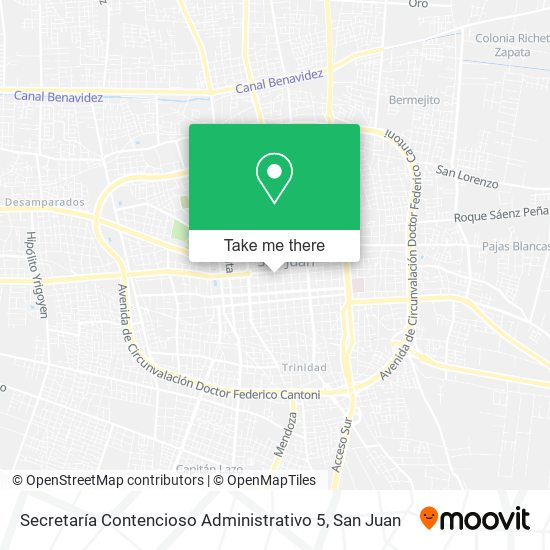 Secretaría Contencioso Administrativo 5 map