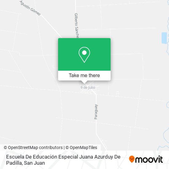 Escuela De Educación Especial Juana Azurduy De Padilla map