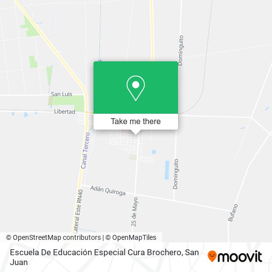 Escuela De Educación Especial Cura Brochero map