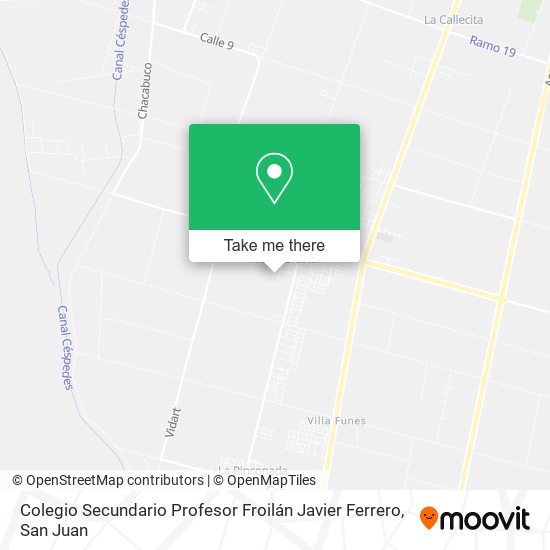 Mapa de Colegio Secundario Profesor Froilán Javier Ferrero