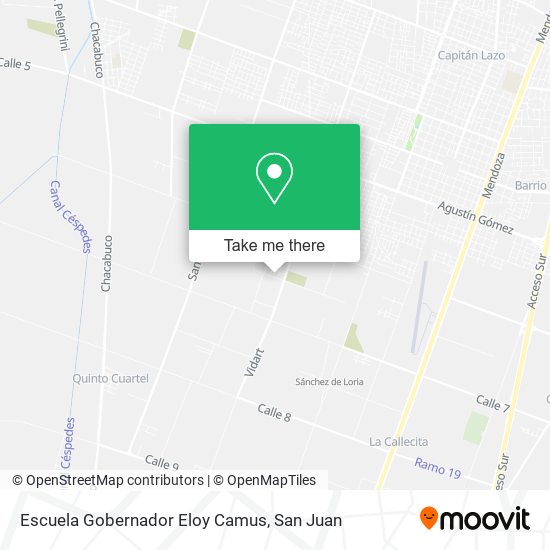 Mapa de Escuela Gobernador Eloy Camus
