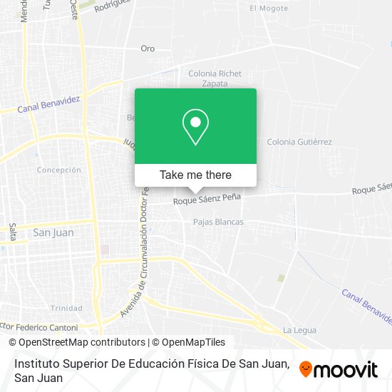 Instituto Superior De Educación Física De San Juan map
