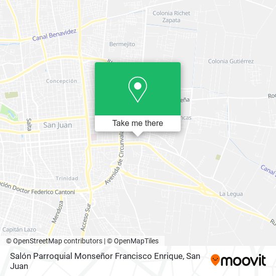 Mapa de Salón Parroquial Monseñor Francisco Enrique