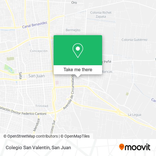Mapa de Colegio San Valentín