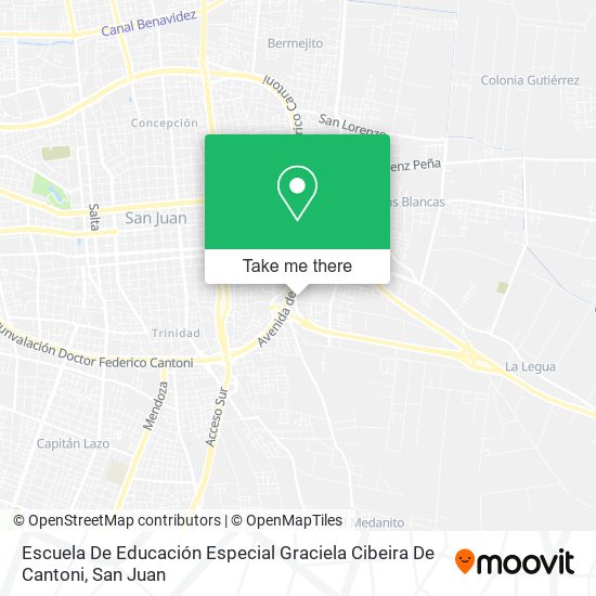 Escuela De Educación Especial Graciela Cibeira De Cantoni map