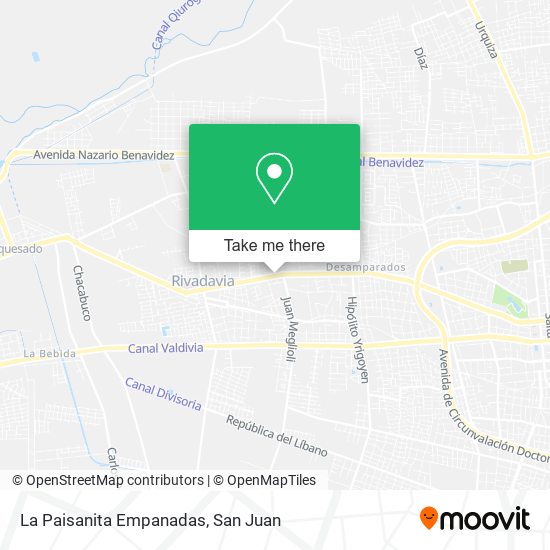 La Paisanita Empanadas map