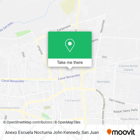 Mapa de Anexo Escuela Nocturna John Kennedy