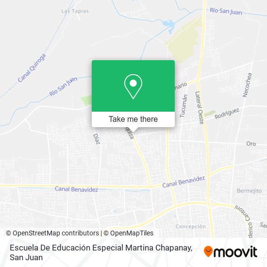 Escuela De Educación Especial Martina Chapanay map