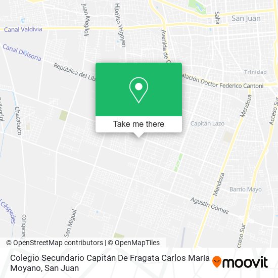 Colegio Secundario Capitán De Fragata Carlos María Moyano map