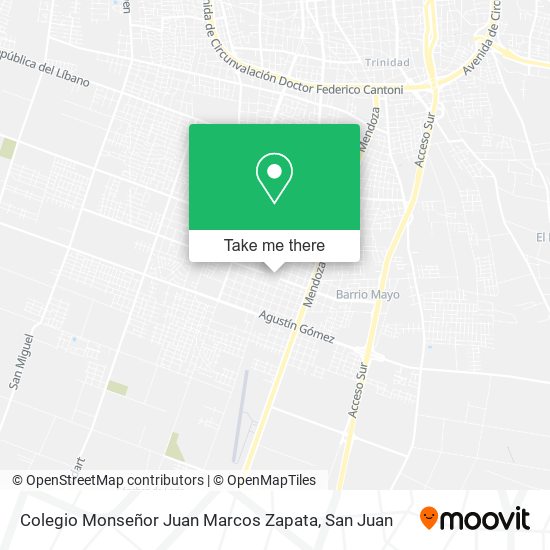 Colegio Monseñor Juan Marcos Zapata map