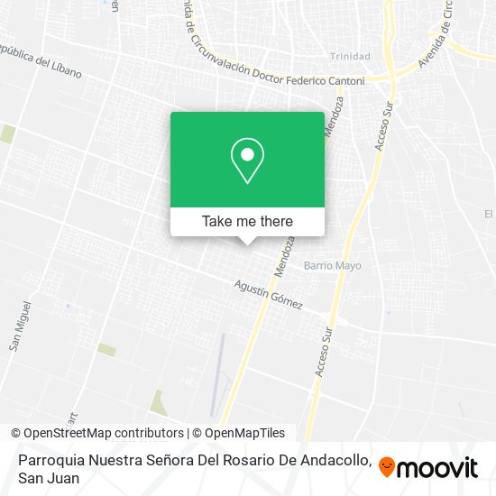 Mapa de Parroquia Nuestra Señora Del Rosario De Andacollo