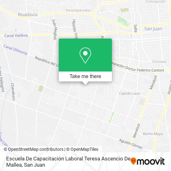 Escuela De Capacitación Laboral Teresa Ascencio De Mallea map