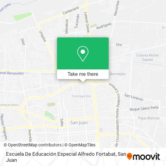 Escuela De Educación Especial Alfredo Fortabat map
