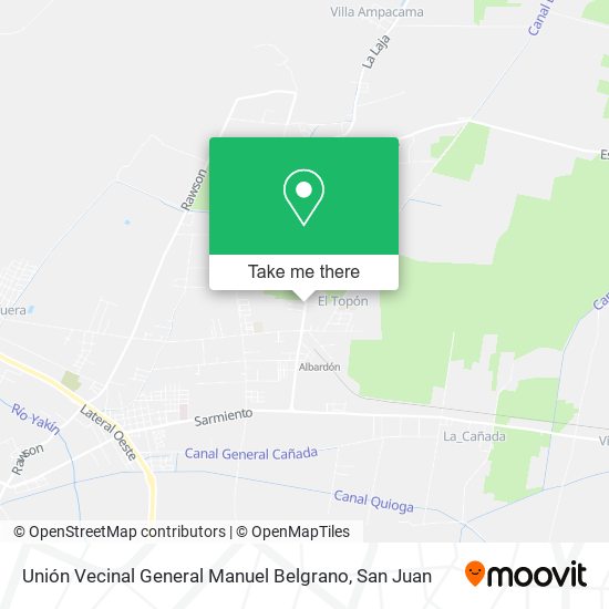 Mapa de Unión Vecinal General Manuel Belgrano