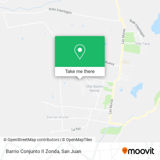 Barrio Conjunto II Zonda map