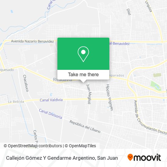 Mapa de Callejón Gómez Y Gendarme Argentino