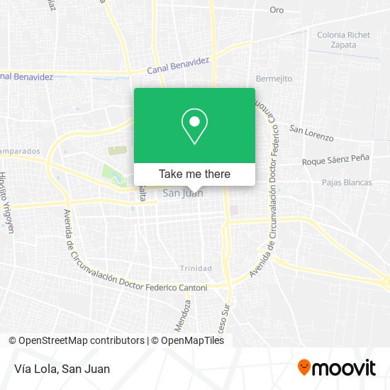 Mapa de Vía Lola