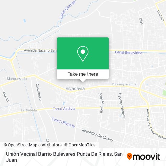 Unión Vecinal Barrio Bulevares Punta De Rieles map