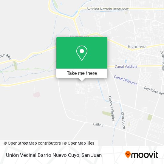Unión Vecinal Barrio Nuevo Cuyo map