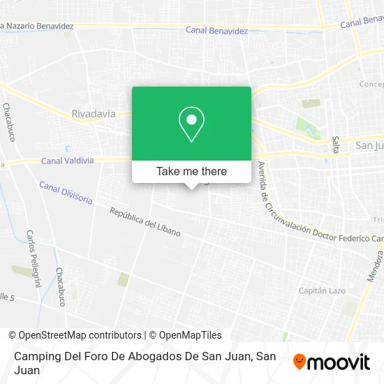Camping Del Foro De Abogados De San Juan map