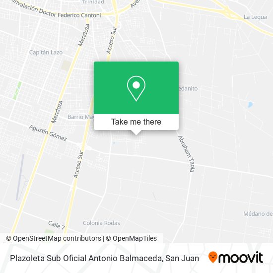 Plazoleta Sub Oficial Antonio Balmaceda map