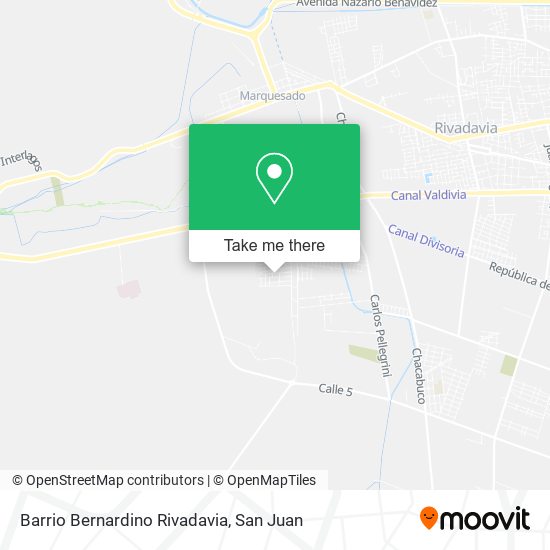 Mapa de Barrio Bernardino Rivadavia