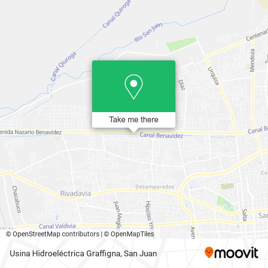 Mapa de Usina Hidroeléctrica Graffigna