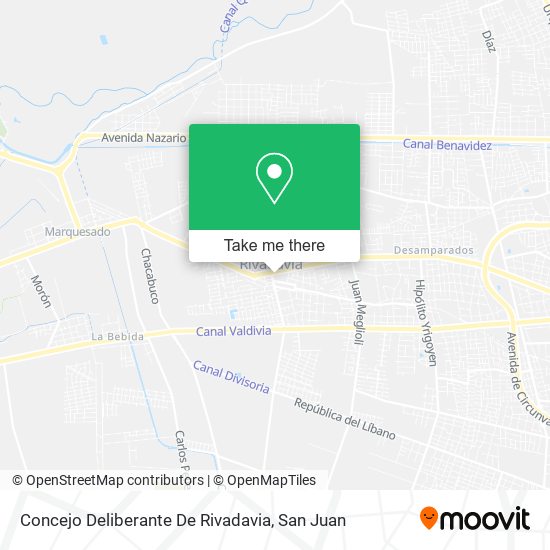 Mapa de Concejo Deliberante De Rivadavia