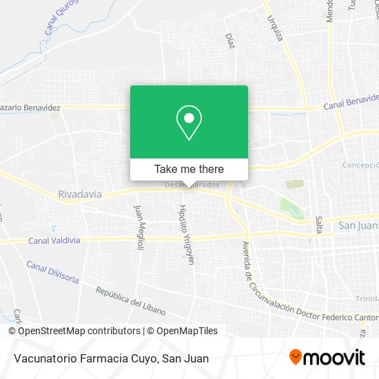 Vacunatorio Farmacia Cuyo map