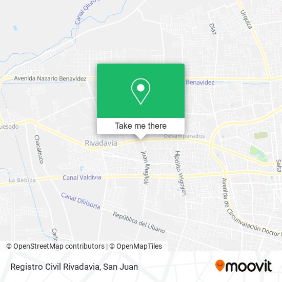 Mapa de Registro Civil Rivadavia