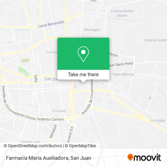 Mapa de Farmacia María Auxiliadora