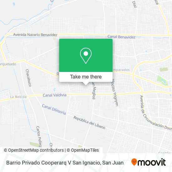 Mapa de Barrio Privado Cooperarq V San Ignacio