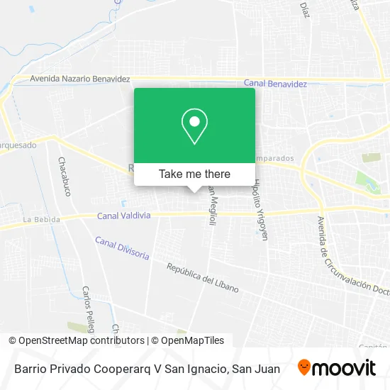 Mapa de Barrio Privado Cooperarq V San Ignacio