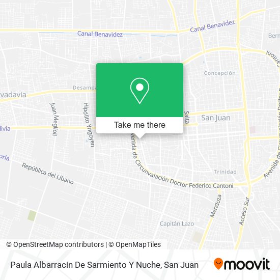 Mapa de Paula Albarracín De Sarmiento Y Nuche