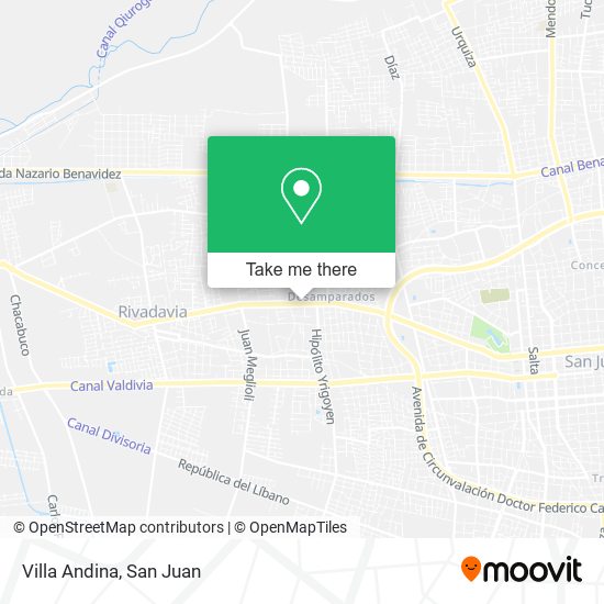 Mapa de Villa Andina