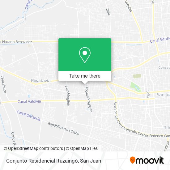 Mapa de Conjunto Residencial Ituzaingó