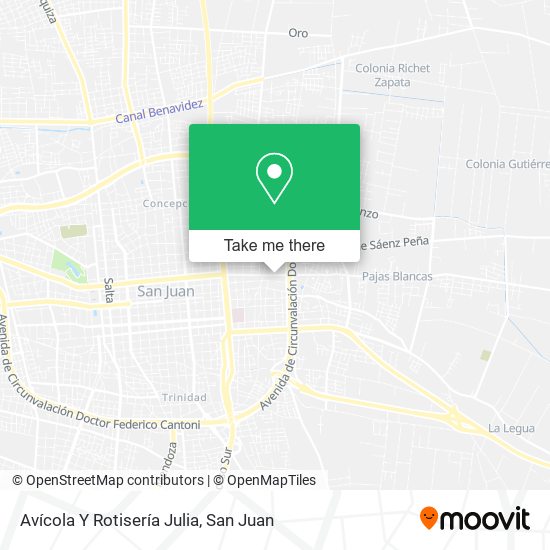Mapa de Avícola Y Rotisería Julia