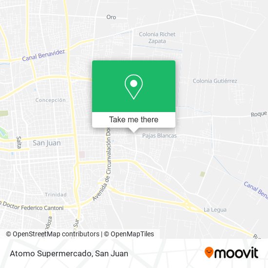 Atomo Supermercado map