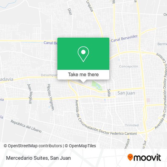 Mapa de Mercedario Suites