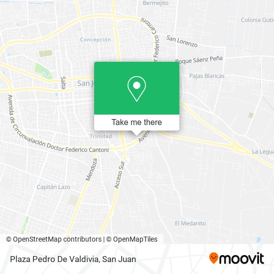Mapa de Plaza Pedro De Valdivia