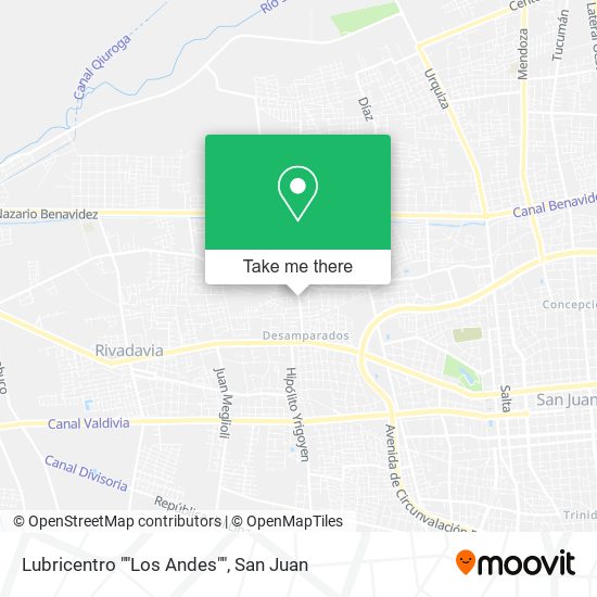 Lubricentro ""Los Andes"" map
