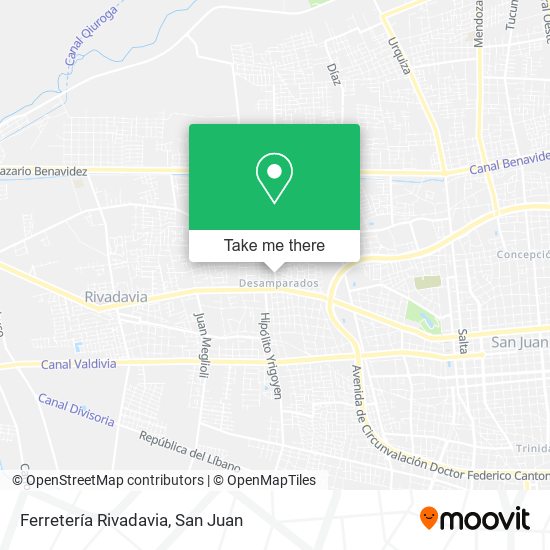 Ferretería Rivadavia map