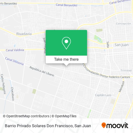 Barrio Privado Solares Don Francisco map